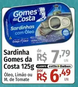 Supermercado Dalben Sardinha Gomes da Costa oferta