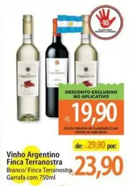 Atacadão Vinho Argentino Finca Terranostra Branco/ Finca Terranostra oferta