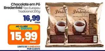 Chocolate em pó bredenfeld tipo europeu tradicional