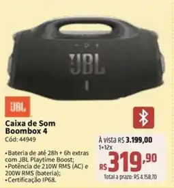 Deltasul JBL Caixa de Som Boombox oferta