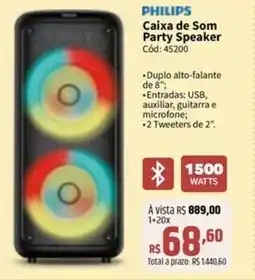 Deltasul Philips caixa de som party speaker oferta