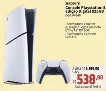 Console Playstation 5 Edição Digital 825gb