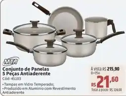 Deltasul Conjunto de Panelas 5 Peças Antiaderente oferta
