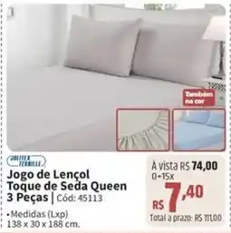 Deltasul Jogo de lençol toque de seda queen oferta