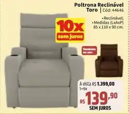 Deltasul Poltrona Reclinável Toro oferta