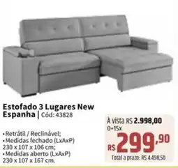 Deltasul Estofado 3 Lugares New Espanha oferta