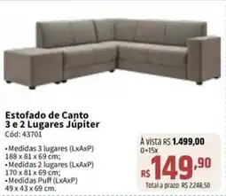 Deltasul Estofado de canto 3 e 2 lugares júpiter oferta