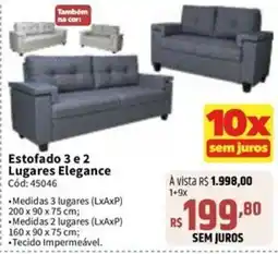 Deltasul Estofado 3 e 2 Lugares Elegance oferta