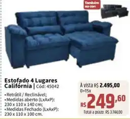 Deltasul Estofado 4 Lugares Califórnia oferta