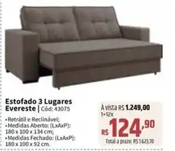 Deltasul Estofado 3 Lugares Evereste oferta