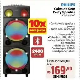 Deltasul Philips caixa de som party speaker oferta