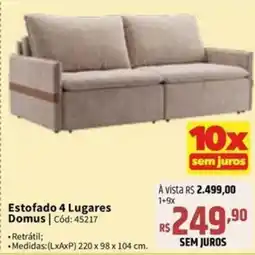 Deltasul Estofado 4 Lugares Domus oferta