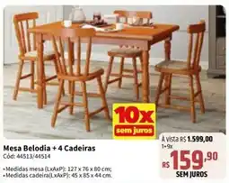 Deltasul Mesa Belodia + 4 Cadeiras oferta