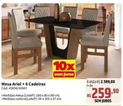 Deltasul Mesa ariel + 6 cadeiras oferta
