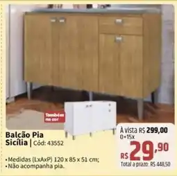 Deltasul Balcão Pia Sicília oferta