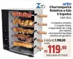 Deltasul Churrasqueira Rotativa a Gás 5 Espetos oferta