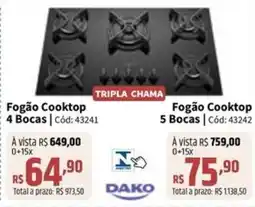 Deltasul Fogão Cooktop 4 Bocas oferta