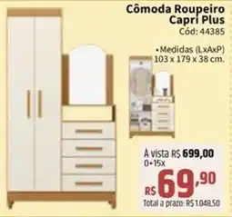 Deltasul Cômoda roupeiro capri plus oferta