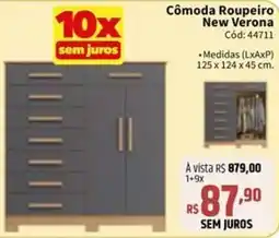 Deltasul Cômoda Roupeiro New Verona oferta