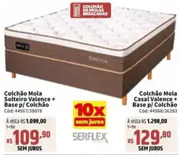 Deltasul Colchão Mola Solteiro Valence + Base P/ Colchão oferta