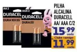 Supermercados Avenida Pilha alcalina duracell aa/ aaa c/2 oferta