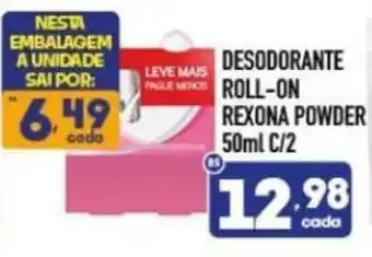 Desodorante roll-on rexona powder