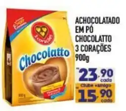 Supermercados Avenida Achocolatado em pó chocolate 3 corações oferta