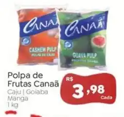 Novo Atacarejo Polpa de Frutas Canaã oferta