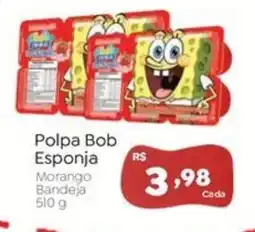 Novo Atacarejo Polpa Bob Esponja Morango Bandeja oferta