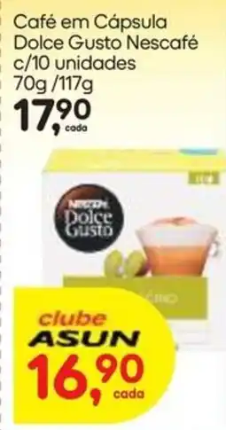 Asun Café em Cápsula Dolce Gusto Nescafé oferta
