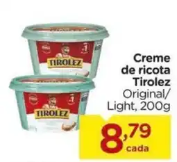 Carrefour Creme de ricota tirolez original/ light oferta