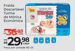 Super Luna Fralda Descartável Turma da Mônica Econômica oferta