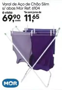 Asun Varal de Aço de Chão Slim s/ abas oferta