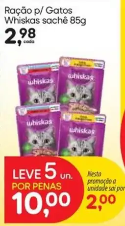 Asun Ração p/ Gatos Whiskas sachê oferta