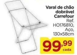 Carrefour Varal de chão dobrável Carrefour oferta