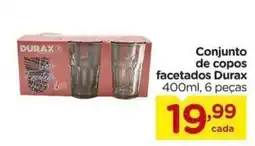 Carrefour Conjunto de copos facetados durax oferta