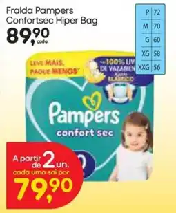 Asun Fralda Pampers Confortsec Hiper Bag oferta