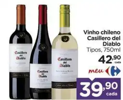 Carrefour Vinho chileno Casillero del Diablo Tipos oferta