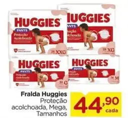 Carrefour Fralda huggies proteção acolchoada, mega, tamanhos oferta