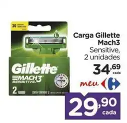 Carrefour Carga gillette mach3 sensitive oferta