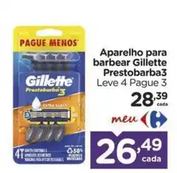 Carrefour Aparelho para barbear gillette prestobarba3 oferta