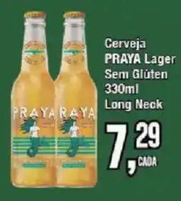 Redeconomia Cerveja Praya Lager Sem Glúten Long Neck oferta