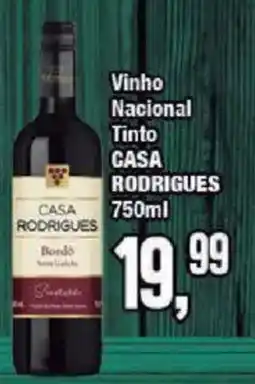Redeconomia vinho nacional tinto casa rodrigues oferta