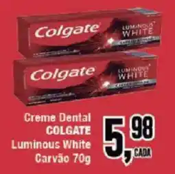 Redeconomia Creme Dental Colgate Luminous White Carvão oferta