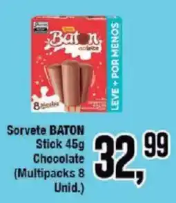 Redeconomia Sorvete BATON Stick Chocolate oferta
