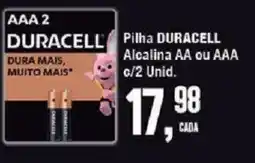 Redeconomia Pilha duracell alcalina aa ou aaa oferta