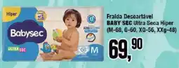 Redeconomia Fralda descartável baby sec ultra seca hiper oferta