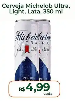 Supermercados Bretas Cerveja Michelob Ultra, Light, Lata oferta