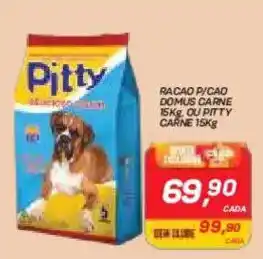 Racao p/cao domus carne 15kg, ou pitty carne 15kg