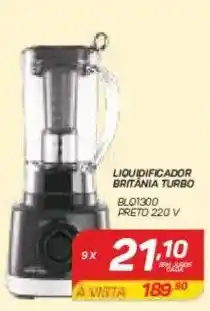 GBarbosa Liquidificador britânia turbo BLQ1300 preto 220 V oferta